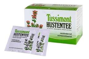 Sie sehen eine Packung Tussimont Hustentee, Produktbild: 01 Tussimont Hustentee, A-Nr.: 1347384 - 01