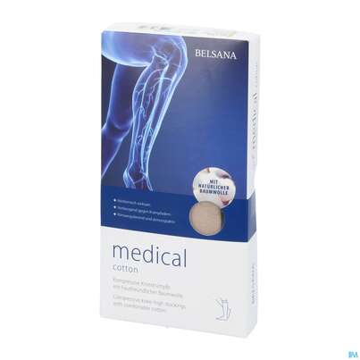Stuetzstruempfe Belsana/medical Cotton Ad Knie Gr L4 45-47 Beige 2st, A-Nr.: 5223816 - 02