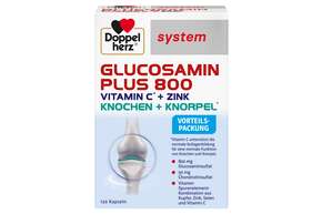 Sie sehen eine Packung Doppelherz system GLUCOSAMIN PLUS 800 VITAMIN C + ZINK, Produktbild: 01 Doppelherz system GLUCOSAMIN PLUS 800 VITAMIN C + ZINK, A-Nr.: 5678853 - 01