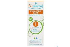 Sie sehen eine Packung Aetherische Oele Puressentiel/bio Eucalyptus Radiata 10ml, Produktbild: 01 Aetherische Oele Puressentiel/bio Eucalyptus Radiata 10ml, A-Nr.: 4934113 - 01