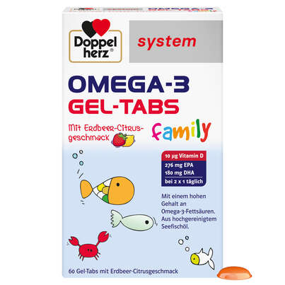 Doppelherz system OMEGA-3 family Gel-Tabs zum Kauen, A-Nr.: 5679373 - 01