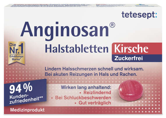 tetesept Anginosan Kirsche Lutschtabletten zuckerfrei, A-Nr.: 5388658 - 01