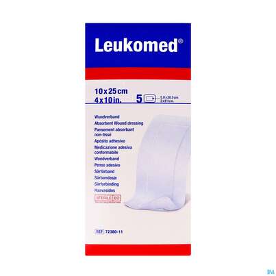 Wundverband Leukomed/steril Verklebungsschutz 10x25cm 5st, A-Nr.: 3896899 - 03