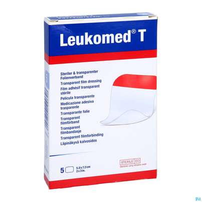 Wundverband Leukomed/t Folienverband/o.auflage Steril 7,2x 5cm 5st, A-Nr.: 3091115 - 03