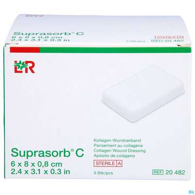 Wundverband Suprasorb Steril C Kollagen 6x 8x 0,8cm 5st, A-Nr.: 2203569 - 01