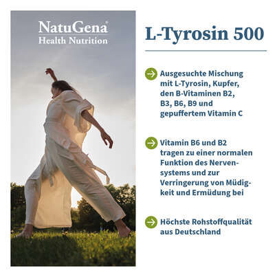 NatuGena L-Tyrosin 500 Kapseln, A-Nr.: 5926802 - 02