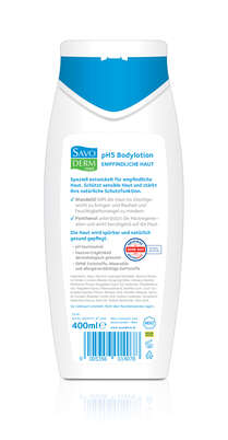 Sie sehen eine Packung Savoderm med pH5 Bodylotion empfindliche Haut 400 ml, Produktbild: 02 Savoderm med pH5 Bodylotion empfindliche Haut 400 ml, A-Nr.: 3885795 - 02