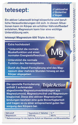 Tetesept Magnesium 600 Triple Action, A-Nr.: 5929924 - 02