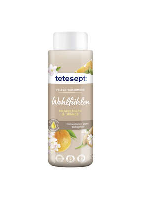 Sie sehen eine Packung Tetesept Schaumbad Wohlfühlen, Produktbild: 01 Tetesept Schaumbad Wohlfühlen, A-Nr.: 5930057 - 01