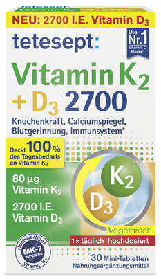 Tetesept Vitamin K2 + D3 2700, A-Nr.: 5934925 - 01