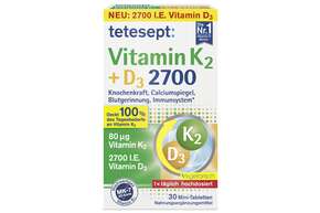 Tetesept Vitamin K2 + D3 2700, A-Nr.: 5934925 - 01