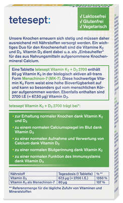 Tetesept Vitamin K2 + D3 2700, A-Nr.: 5934925 - 02