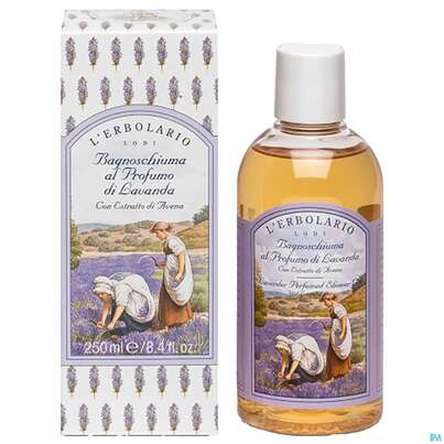 Sie sehen eine Packung L Erbolario Bad +duschgel Lavanda Lavendel 036.2 250ml, Produktbild: 02 L Erbolario Bad +duschgel Lavanda Lavendel 036.2 250ml, A-Nr.: 3584680 - 02