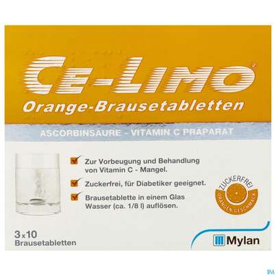 Ce-limo Orange Brausetabl 3x10 30st, A-Nr.: 0064365 - 01
