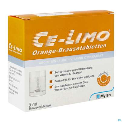 Ce-limo Orange Brausetabl 3x10 30st, A-Nr.: 0064365 - 02