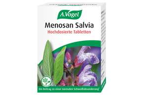 Sie sehen eine Packung A.Vogel Menosan Salvia 90T, Produktbild: 01 A.Vogel Menosan Salvia 90T, A-Nr.: 5942698 - 01