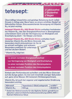 TETESEPT Vitamin B12 500µg Direkt Stick, A-Nr.: 5750616 - 04