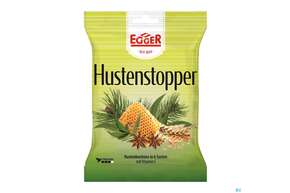 Sie sehen eine Packung Egger Hustenbonbons Hustenstopper 150g, Produktbild: 01 Egger Hustenbonbons Hustenstopper 150g, A-Nr.: 2416816 - 01