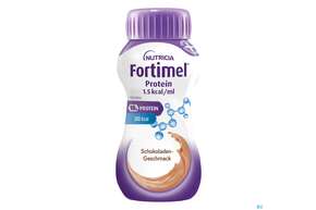 Sie sehen eine Packung Fortimel/protein 200ml 1,5kcal Schokolade 24st, Produktbild: 01 Fortimel/protein 200ml 1,5kcal Schokolade 24st, A-Nr.: 4303364 - 01