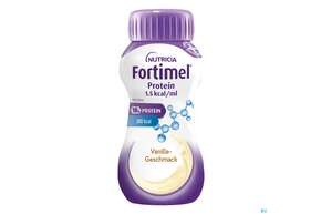 Sie sehen eine Packung Fortimel/protein 200ml 1,5kcal Vanille 24st, Produktbild: 01 Fortimel/protein 200ml 1,5kcal Vanille 24st, A-Nr.: 4303387 - 01