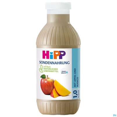 Sie sehen eine Packung Hipp/sondennahrung Erwachsene Milchfrei Apfel+mango 1,0 Kcal/ml 0,5l 2629- 12st, Produktbild: 02 Hipp/sondennahrung Erwachsene Milchfrei Apfel+mango 1,0 Kcal/ml 0,5l 2629- 12st, A-Nr.: 4353267 - 02