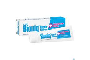 Sie sehen eine Packung Zahncreme Bioniq Repair+ Zahnfleisch 75ml, Produktbild: 01 Zahncreme Bioniq Repair+ Zahnfleisch 75ml, A-Nr.: 5876033 - 01