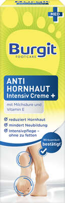 Sie sehen eine Packung Burgit Anti-Hornhaut Intensiv Creme Plus 75ml, Produktbild: 01 Burgit Anti-Hornhaut Intensiv Creme Plus 75ml, A-Nr.: 4448418 - 01