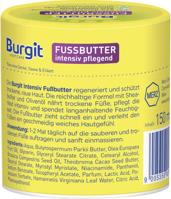 Burgit Intensiv Fußbutter 150ml, A-Nr.: 5759333 - 02