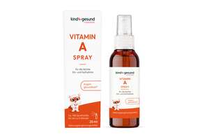 Sie sehen eine Packung Vitamin A Spray für Kinder, Produktbild: 01 Vitamin A Spray für Kinder, A-Nr.: 5940044 - 01