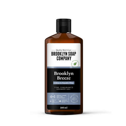 Sie sehen eine Packung Brooklyn Soap Company Shower Gel Brooklyn Breeze 300ml, Produktbild: 01 Brooklyn Soap Company Shower Gel Brooklyn Breeze 300ml, A-Nr.: 5876808 - 01