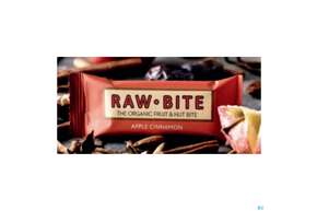 Sie sehen eine Packung Raw Bite Bio Riegel Apple Cinnamon 50g, Produktbild: 01 Raw Bite Bio Riegel Apple Cinnamon 50g, A-Nr.: 4252655 - 01