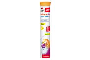 Sie sehen eine Packung Doppelherz Calcium + D3 Osteo 1000 Brausetabletten, Produktbild: 01 Doppelherz Calcium + D3 Osteo 1000 Brausetabletten, A-Nr.: 5678356 - 01