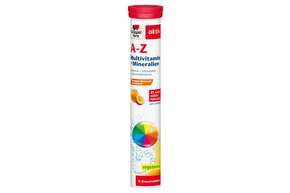 Sie sehen eine Packung Doppelherz A-Z Brausetabletten Multivitamin + Mineralien, Produktbild: 01 Doppelherz A-Z Brausetabletten Multivitamin + Mineralien, A-Nr.: 5678149 - 01
