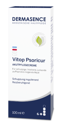 Sie sehen eine Packung DERMASENCE Vitop Psoricur Akutpflegecreme, Produktbild: 01 DERMASENCE Vitop Psoricur Akutpflegecreme, A-Nr.: 5794602 - 01