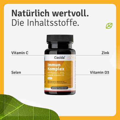 Sie sehen eine Packung Immun Komplex mit Vitamin C, Zink, Selen und Vitamin D3, Produktbild: 02 Immun Komplex mit Vitamin C, Zink, Selen und Vitamin D3, A-Nr.: 5820742 - 02