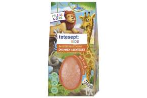 Sie sehen eine Packung Tetesept Kids Badeüberraschung Savannen Abenteuer 1St., Produktbild: 01 Tetesept Kids Badeüberraschung Savannen Abenteuer 1St., A-Nr.: 5954359 - 01