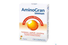 Sie sehen eine Packung Amino Granulat Immun Briefchen Dr.grandel Nr 2198 7st, Produktbild: 01 Amino Granulat Immun Briefchen Dr.grandel Nr 2198 7st, A-Nr.: 3403916 - 01