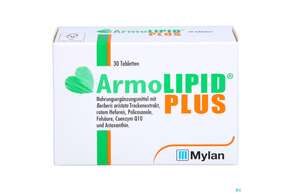Sie sehen eine Packung Armolipid Plus Tabl 30st, Produktbild: 01 Armolipid Plus Tabl 30st, A-Nr.: 3863687 - 01