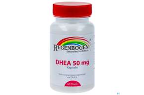 Sie sehen eine Packung Dhea Kapseln 50mg -regenbogen Apo 60st, Produktbild: 01 Dhea Kapseln 50mg -regenbogen Apo 60st, A-Nr.: 5381840 - 01