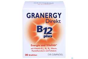 Sie sehen eine Packung Dr.grandel Granergy Direkt B12 Plus Briefchen Nr 3292 20st, Produktbild: 01 Dr.grandel Granergy Direkt B12 Plus Briefchen Nr 3292 20st, A-Nr.: 4257871 - 01