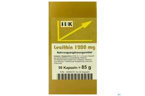 Sie sehen eine Packung Lecithin Kapseln 1200 -fbk Pharma 50st, Produktbild: 01 Lecithin Kapseln 1200 -fbk Pharma 50st, A-Nr.: 2048436 - 01