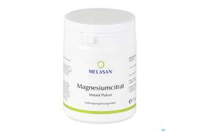 Sie sehen eine Packung Magnesium Citrat Instant Pulver Melasan 175g, Produktbild: 01 Magnesium Citrat Instant Pulver Melasan 175g, A-Nr.: 4122272 - 01