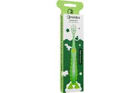 Sie sehen eine Packung Öko Zahnbürste Kids 2+ 6.900 Borsten Dino Grün Nordics, Produktbild: 01 Öko Zahnbürste Kids 2+ 6.900 Borsten Dino Grün Nordics, A-Nr.: 5973397 - 01