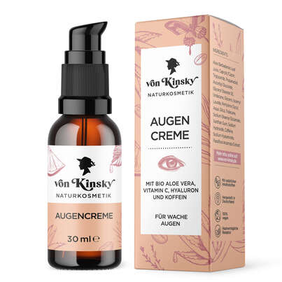 von Kinsky® Bio Augencreme Aloe Vera + Vitamin C + Hyaluron mit Koffein für wache Augen, A-Nr.: 5987376 - 01
