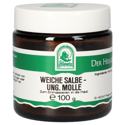 Sie sehen eine Packung WEICHE SALBE - UNG. MOLLE 100 G, Produktbild: 01 WEICHE SALBE - UNG. MOLLE 100 G, A-Nr.: 5341361 - 01