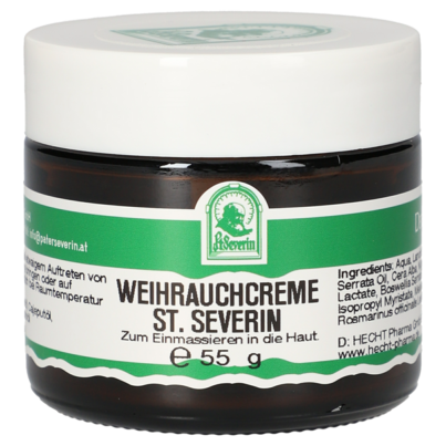 Sie sehen eine Packung WEIHRAUCHCREME ST. SEVERIN 55 G, Produktbild: 01 WEIHRAUCHCREME ST. SEVERIN 55 G, A-Nr.: 5221823 - 01