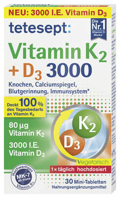 tetesept Vitamin K2+D3 3000 FTA, A-Nr.: 5934925 - 01