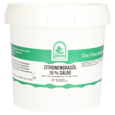 Sie sehen eine Packung ZITRONENGRASOEL 10% SALBE 220 G, Produktbild: 01 ZITRONENGRASOEL 10% SALBE 220 G, A-Nr.: 5677291 - 01