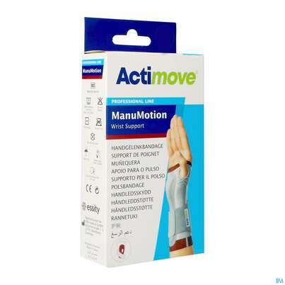 Sie sehen eine Packung Actimove Aktivbandage Manumotion Links S 7349743 1st, Produktbild: 02 Actimove Aktivbandage Manumotion Links S 7349743 1st, A-Nr.: 5059943 - 02