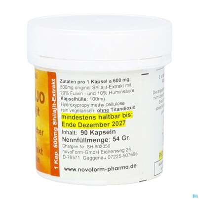 Sie sehen eine Packung Mumijo-shilajit Extrakt Kapseln 90st, Produktbild: 08 Mumijo-shilajit Extrakt Kapseln 90st, A-Nr.: 5869501 - 08